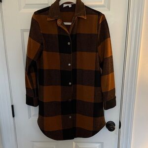 BB Dakota by Steve Madden Tan and Black Checkered Tunic